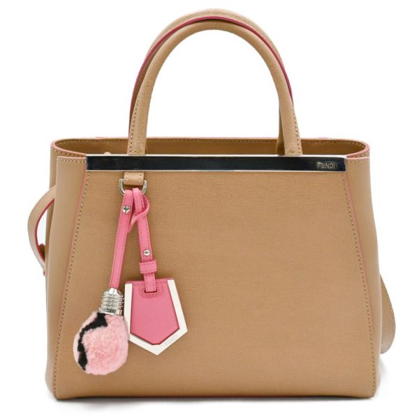 2523e210009 1 Fendi Petit Toujour Leather 2way Shoulder Bag Brown pink