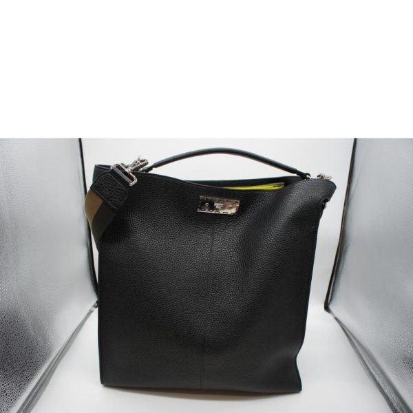 25456 5 Fendi Peekaboo Handbag Black