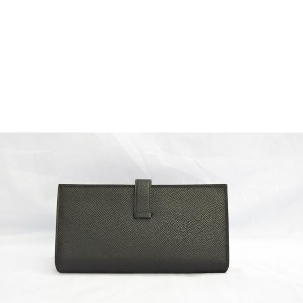 25772 2 Herms Bearn Soufflet Wallet Black