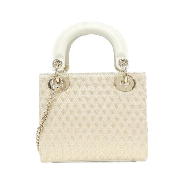 2600064226170 2 b Christian Dior Dior Or Lady Dior Mini Leather Gold White