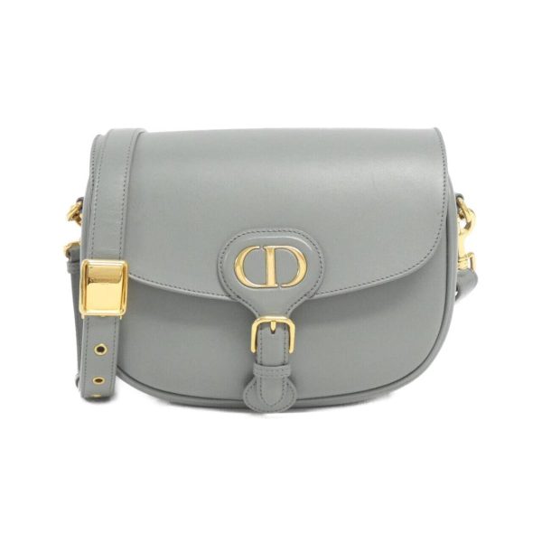 2600066490111 1 b Christian Dior Bobby Shoulder Bag Calfskin Gray