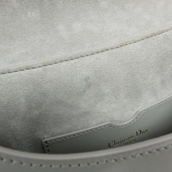 2600066490111 9 b Christian Dior Bobby Shoulder Bag Calfskin Gray