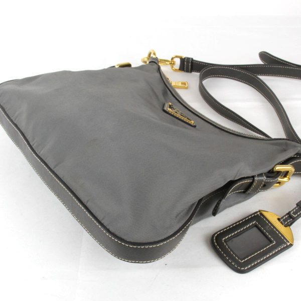 2605230905796t 5 Prada Nylon Shoulder Bag Gray