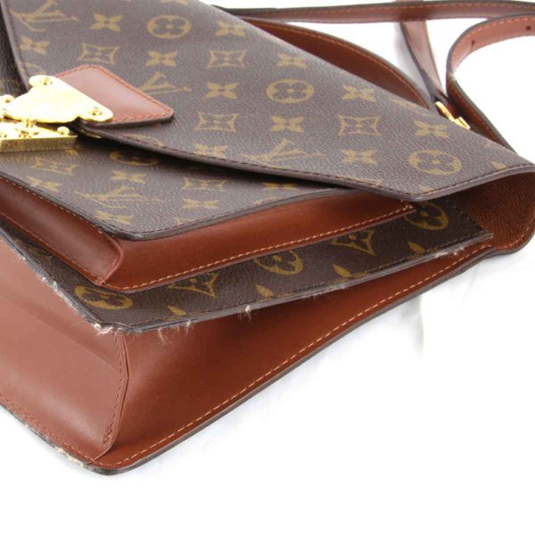 2605240408874t 3 Louis Vuitton Monceau Monogram Canvas Shoulder Bag Brown