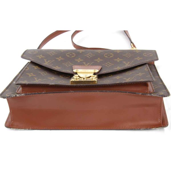 2605240408874t 5 Louis Vuitton Monceau Monogram Canvas Shoulder Bag Brown