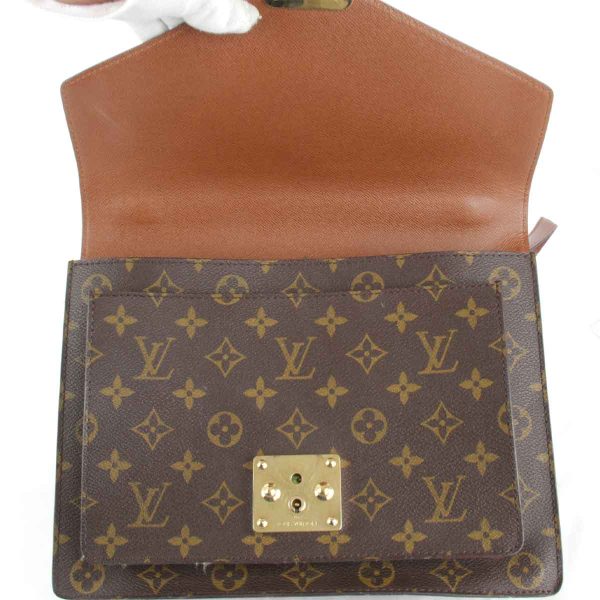 2605240408874t 7 Louis Vuitton Monceau Monogram Canvas Shoulder Bag Brown