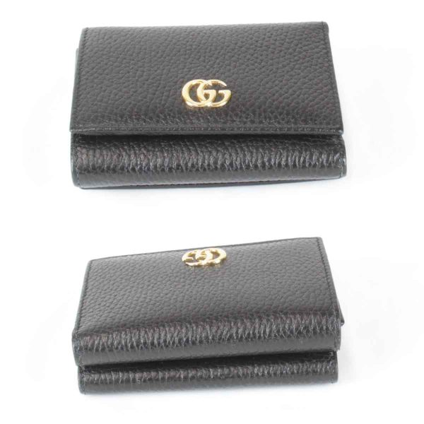 2605240609445t 5 Gucci GG Marmont Leather Tri fold Wallet Black