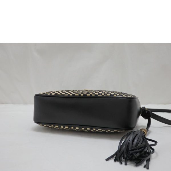 26831 3 Saint Laurent Lulafia Smooth Leather Shoulder Bag Black