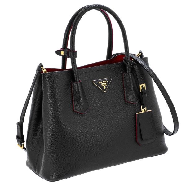 2700001237754 PRADA NERO FUOCO Tote Bag Leather Nero Black