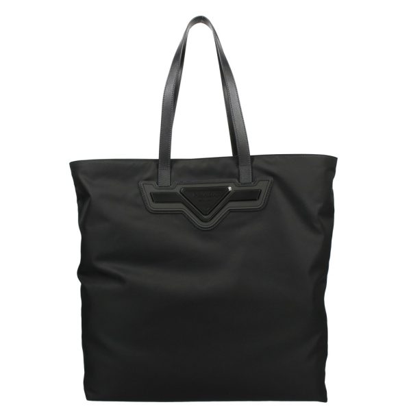 2700001873853 PRADA Tote Bag Leather Nero Black