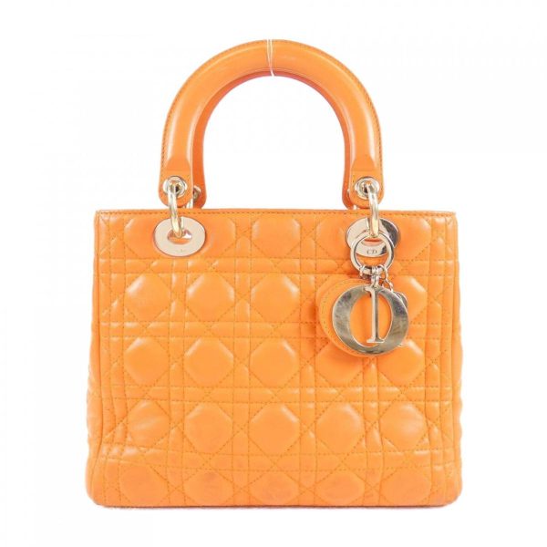 2700038687355 1 b Christian Dior Lady Dior Medium Bag Orange