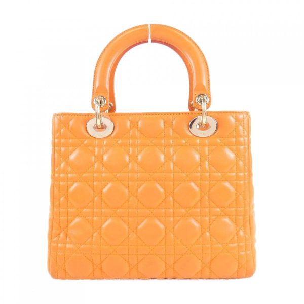 2700038687355 2 b Christian Dior Lady Dior Medium Bag Orange