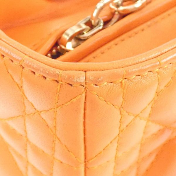 2700038687355 5 b Christian Dior Lady Dior Medium Bag Orange