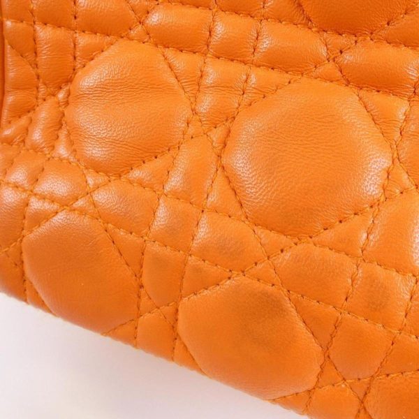 2700038687355 6 b Christian Dior Lady Dior Medium Bag Orange