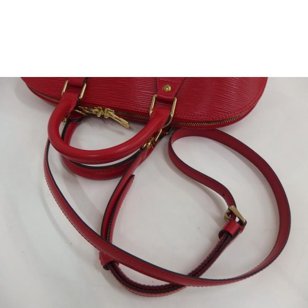 27595 3 Louis Vuitton Alma Epi Bag Red