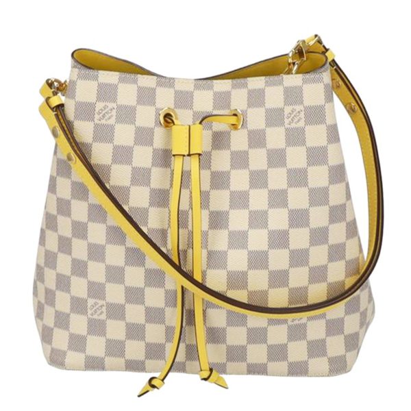 28281 1 Louis Vuitton Neonoe Damier Azur Shoulder Bag White