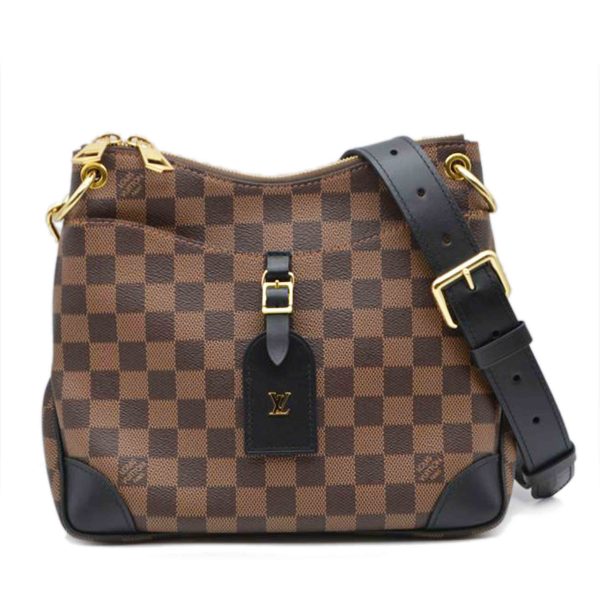 28530 1 Louis Vuitton Odeon NM PM Damier Ebene Bag Brown Black