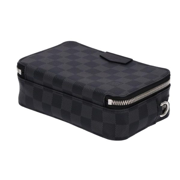 29056 2 Louis Vuitton Alpha Wearable Wallet Damier Graphite Black