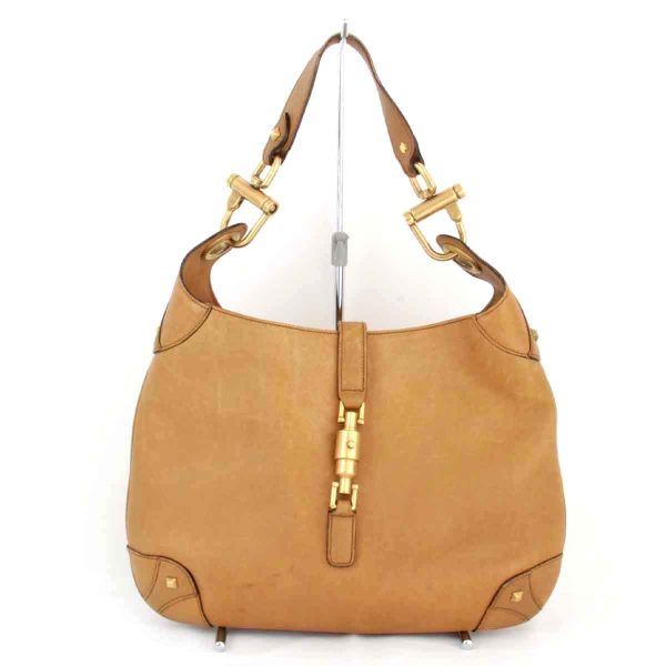 2915240107676t 1 Gucci New Jackie Shoulder Bag Leather Beige