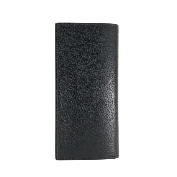 2h001503 02 Gucci Dollar Webbing Leather Wallet Bifold Black