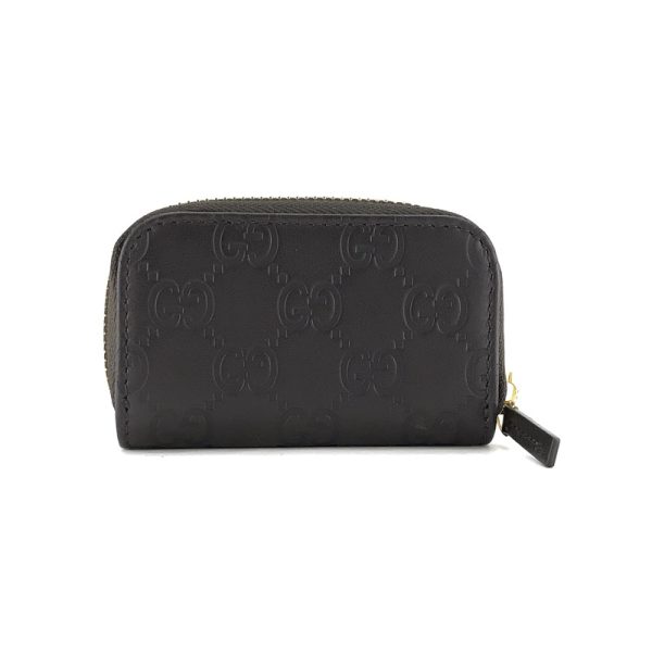 2h001594 02 Gucci Guccisima Leather Coin Case Coin Purse Dark Brown