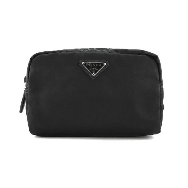 2h002801 01 Prada Tessuto Nylon Cosmetic Pouch Black