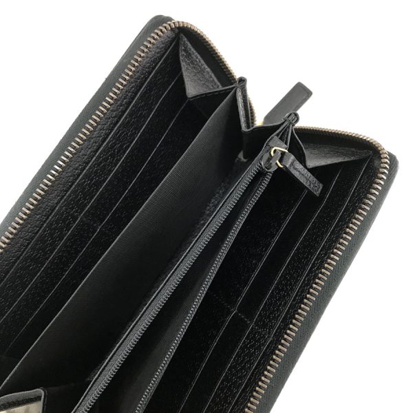 2h003262 05 Gucci Dollar Web Leather Long Wallet Black