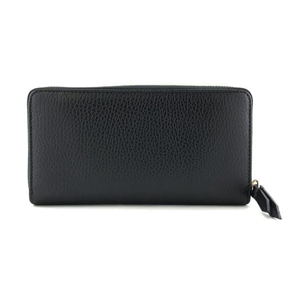 2h003298 02 Gucci Petite Marmont Leather Long Wallet Black