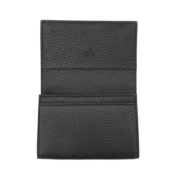 2h003393 04 Gucci Card Case Business Card Holder Dorian Leather Black