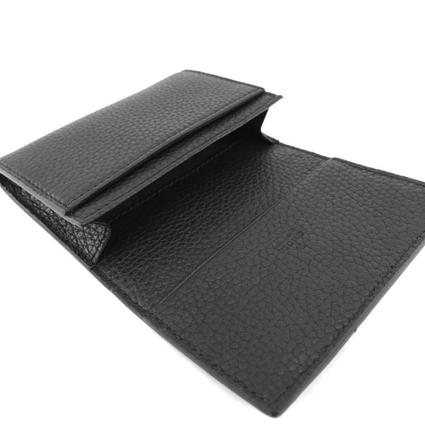 2h003393 05 Gucci Card Case Business Card Holder Dorian Leather Black