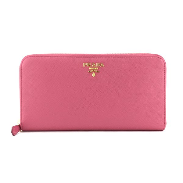 2h003814 01 Prada Long Wallet Leather Pink