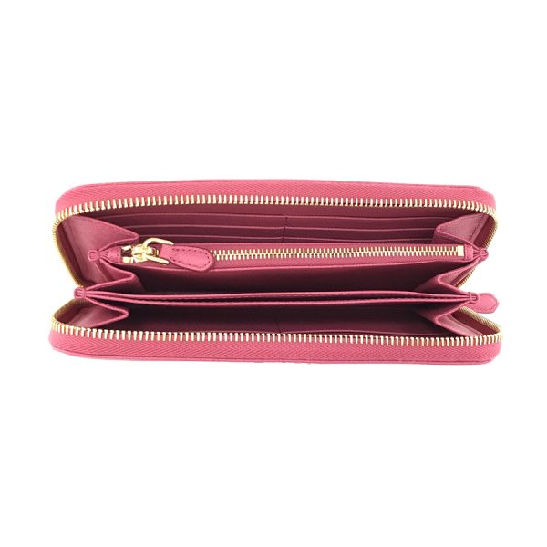 2h003814 04 Prada Long Wallet Leather Pink