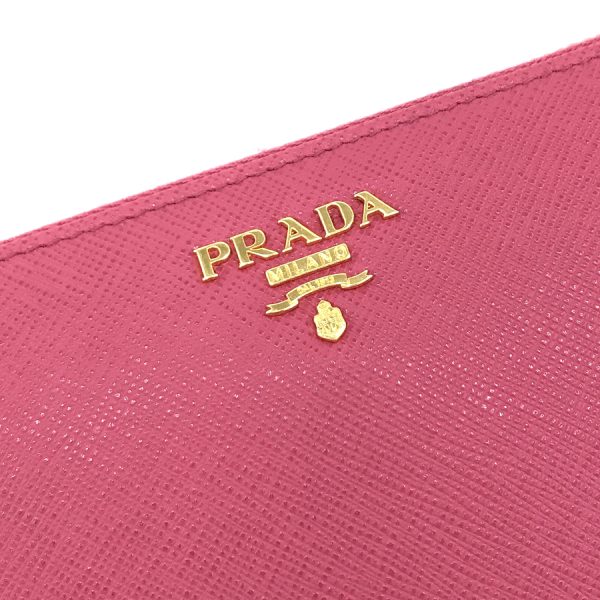 2h003814 06 Prada Long Wallet Leather Pink