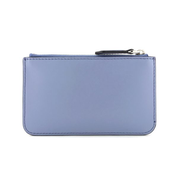 2h004167 02 Fendi Leather Key Case Rainbow Studs Blue