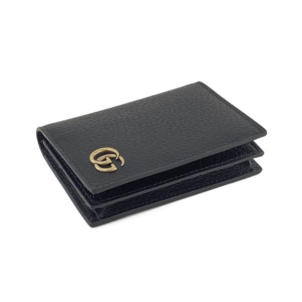 2h004491 03 Gucci Marmont Leather Card Case Black