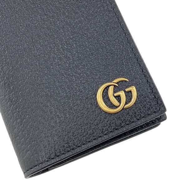 2h004491 06 Gucci Marmont Leather Card Case Black