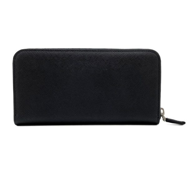 2ml317 2d1q f0002 02 Prada Saffiano Embossed Leather Long Wallet Black