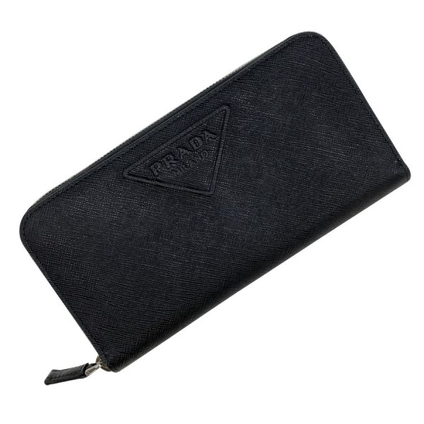 2ml317 2d1q f0002 05 Prada Saffiano Embossed Leather Long Wallet Black