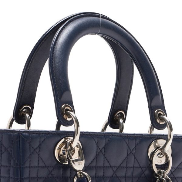 2nkda8jerympo 5 Dior Lady Dior Cannage Lambskin Handbag Navy