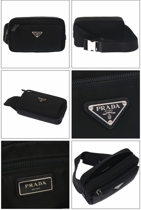 2vl977 973 f0002 2 Prada Saffiano Leather Belt Bag Black