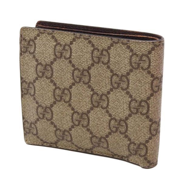 3 840 0081 2 Gucci GG Pattern Bi Fold Wallet Beige