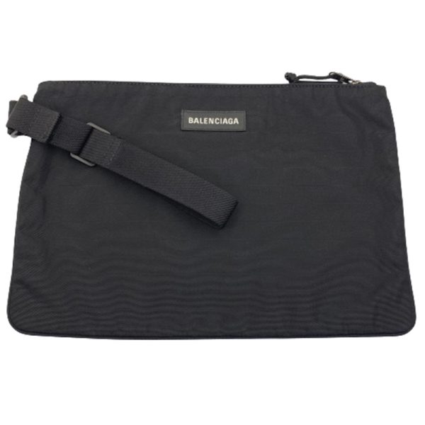 30 20211112 Balenciaga Handle Pouch Zipper Pouch Clutch Bag Black