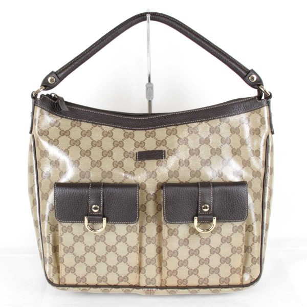 3005230905918t 1 Gucci One Shoulder Bag GG Crystal Brown