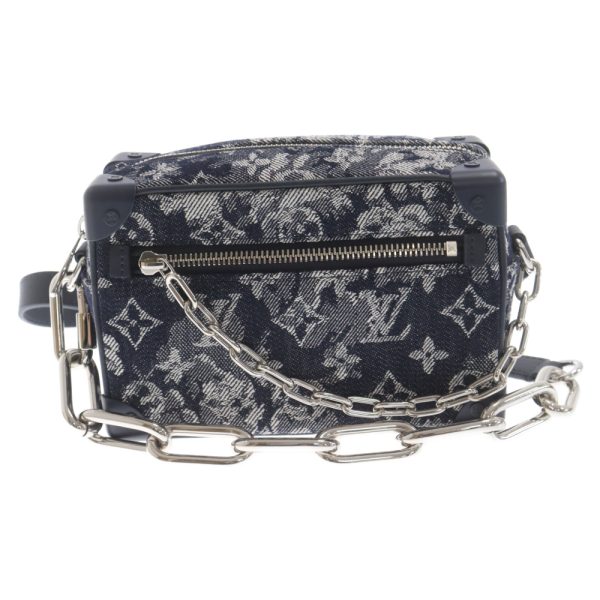 3024e060020 2 Louis Vuitton Monogram Tapestry Mini Soft Trunk Shoulder Bag Canvas Navy