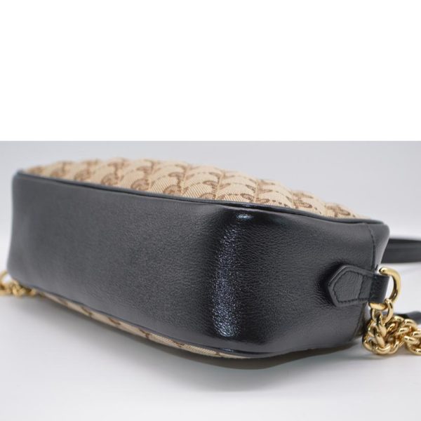 30465 4 Gucci GG Canvas Marmont Chain Leather Shoulder