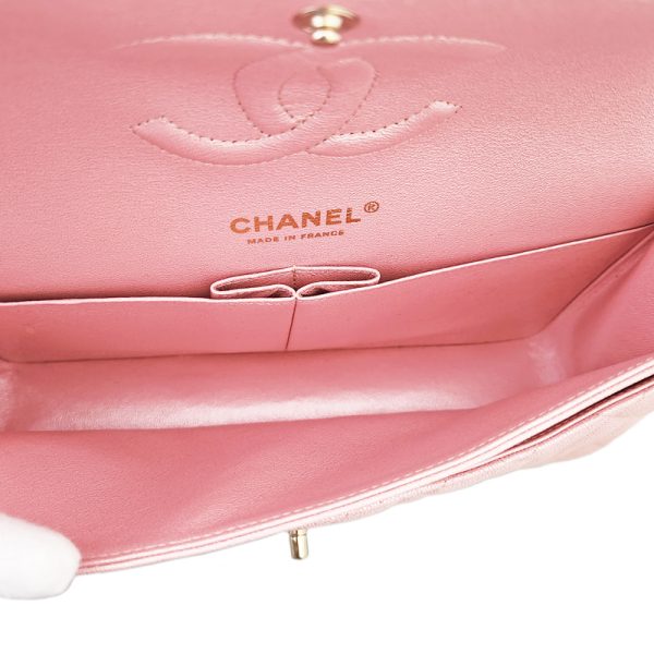 3086051029101 10 Chanel Matelasse Double Flap Chain Leather Clutch Bag Pink