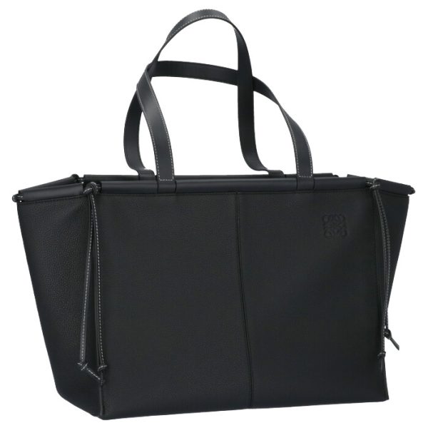 30912ab9000511100 Loewe Cushion Tote Handbag Calfskin Black