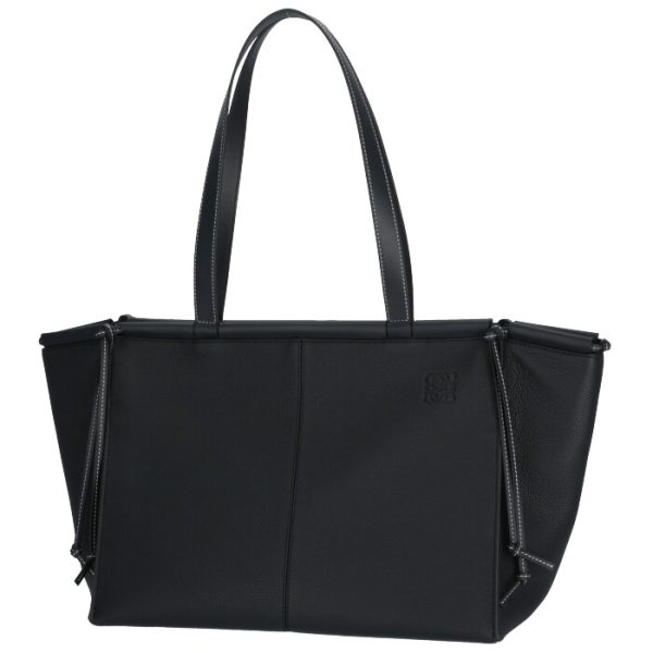 30912ab9000511100 1 Loewe Cushion Tote Handbag Calfskin Black