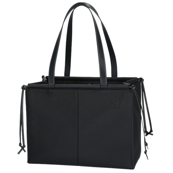 30912ab9000511100 6 Loewe Cushion Tote Handbag Calfskin Black