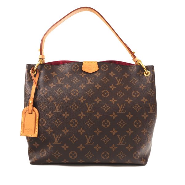 3100427 201n 1 Louis Vuitton Graceful PM Monogram One Shoulder Tote Bag Brown